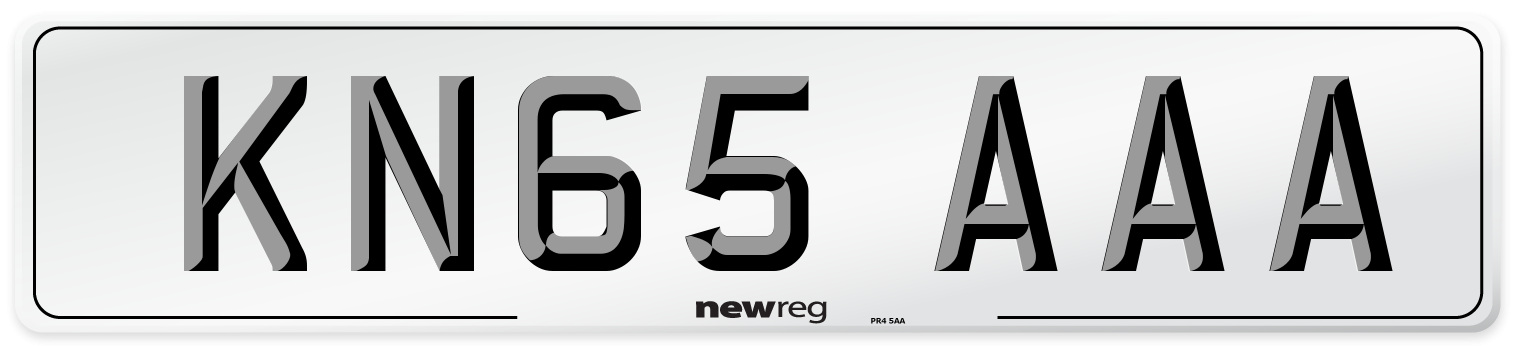 KN65 AAA Number Plate from New Reg